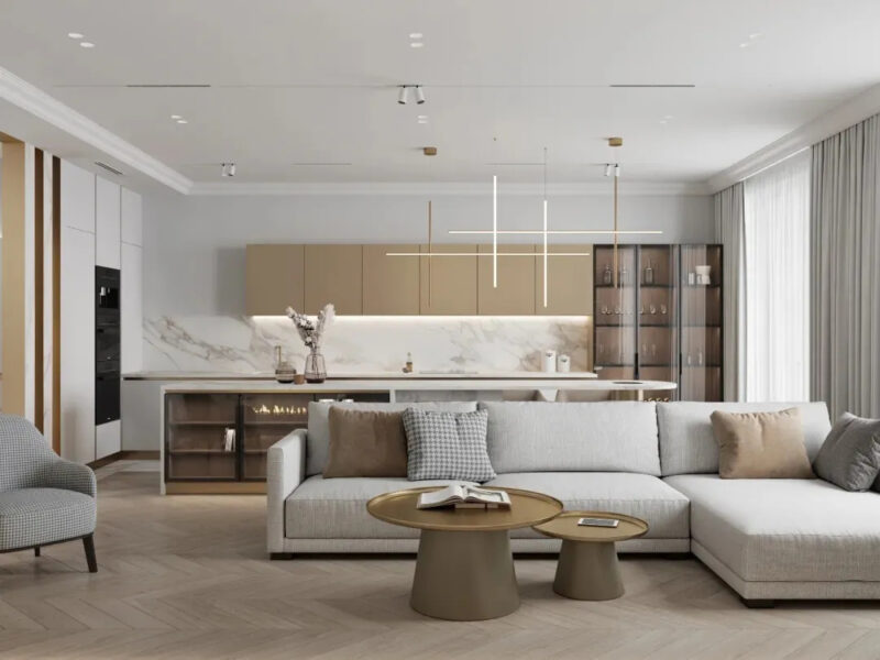 DE＆DE | 125㎡，圣彼得堡轻奢风住宅设计