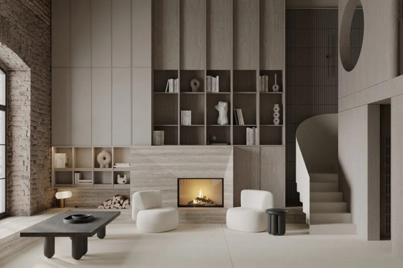 Zeworkroom Studio | 135㎡,莫斯科中性色调豪华阁楼