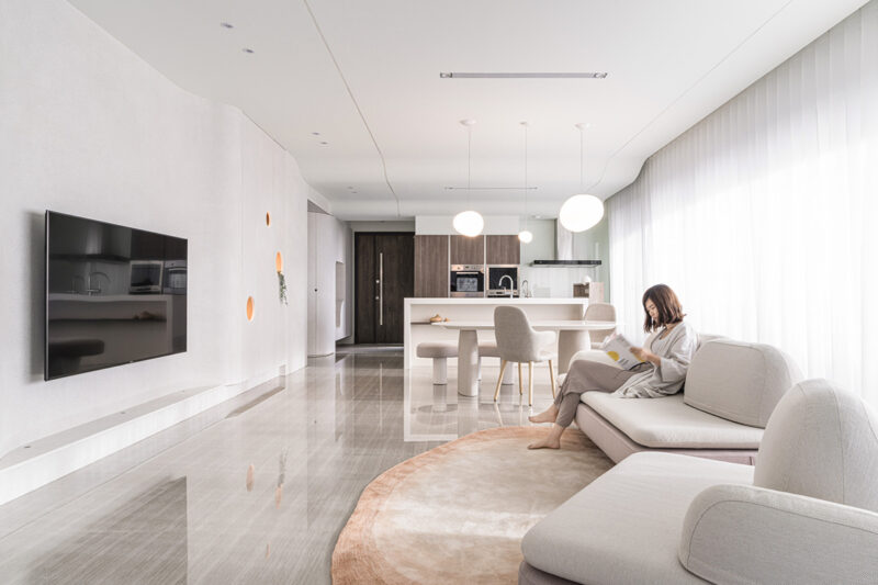 Feeling 设计 | 160㎡，筑于云端的柔美曲线