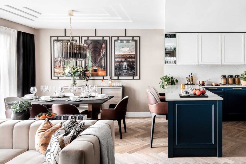 140㎡，三居室的优雅轻奢美学