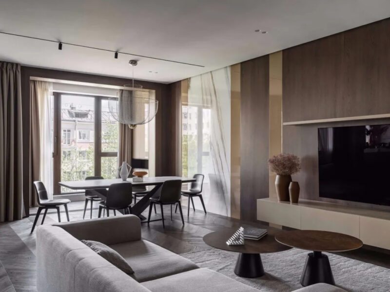 Babayants Architects | 165㎡,莫斯科焦糖色舒适住宅