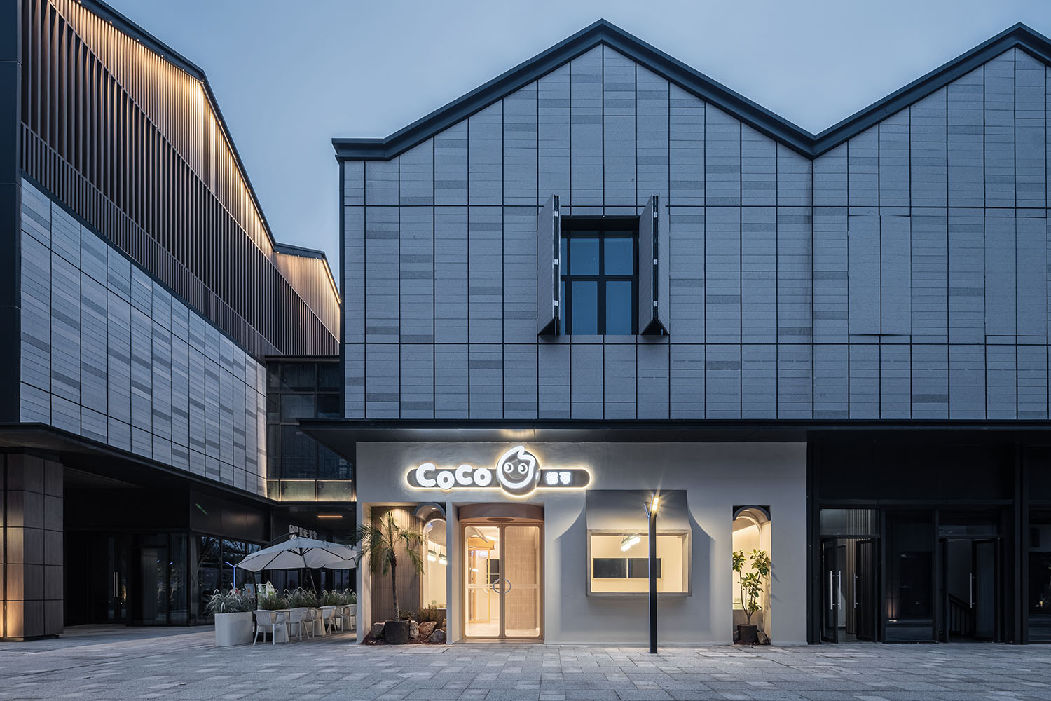 茶饮店设计,CoCo都可江阴忠义街区店,CoCo都可忠义街区店,CoCo都可,江阴茶饮店设计,欧阳跳建筑设计