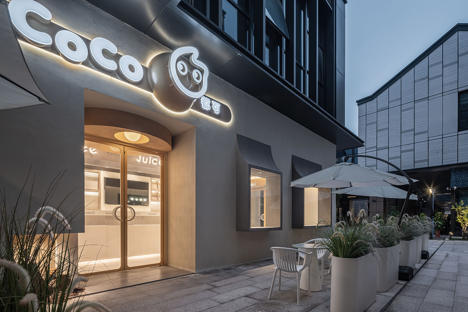 茶饮店设计,CoCo都可江阴忠义街区店,CoCo都可忠义街区店,CoCo都可,江阴茶饮店设计,欧阳跳建筑设计