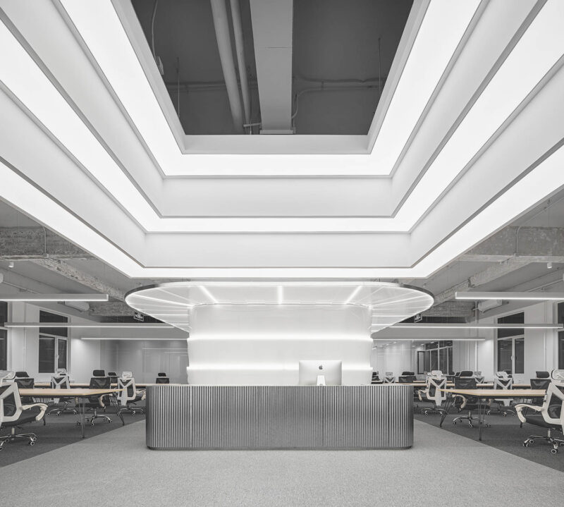 木又寸建筑 | 赛博白园—广告传媒公司办公空间设计