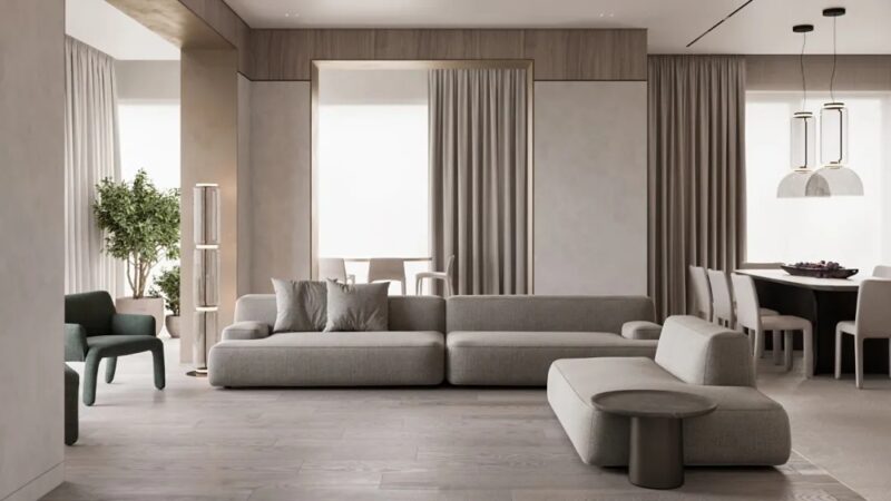 nteam.design | 220㎡,俄罗斯暖色系大平层公寓