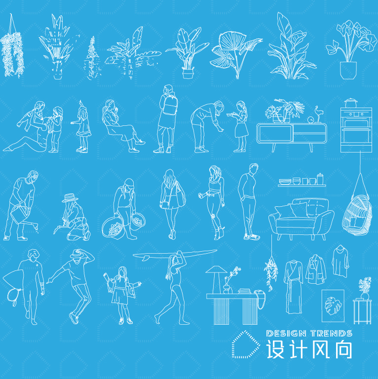 创意人物矢量图集,创意人物,矢量图集,人物矢量图集,设计师的灵感,让设计更有趣,CAD人物图块,CAD人物图块下载,设计师必备创意素材