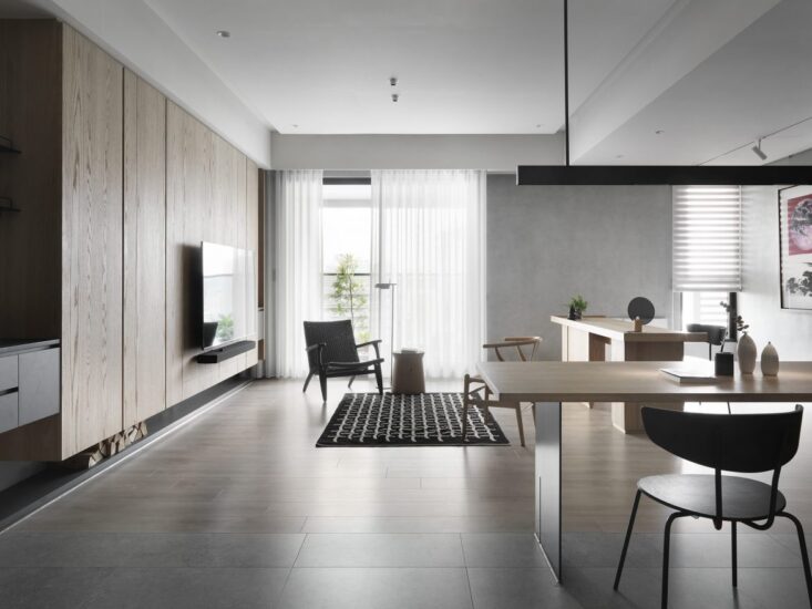 TT DESIGN STUDIO | 107㎡，原木色与微水泥的绝美搭配!