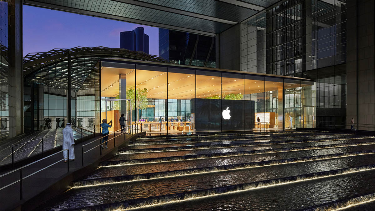 Foster + Partners,阿布扎比苹果零售店,苹果零售店设计,Apple Store,Apple Al Maryah Island,苹果体验店店