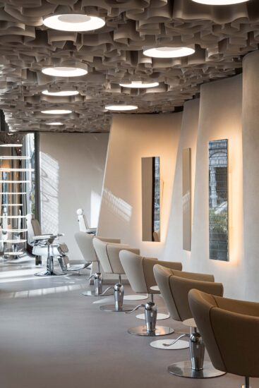 NOKE Architects丨波兰华沙Ruby Blue美发沙龙店设计