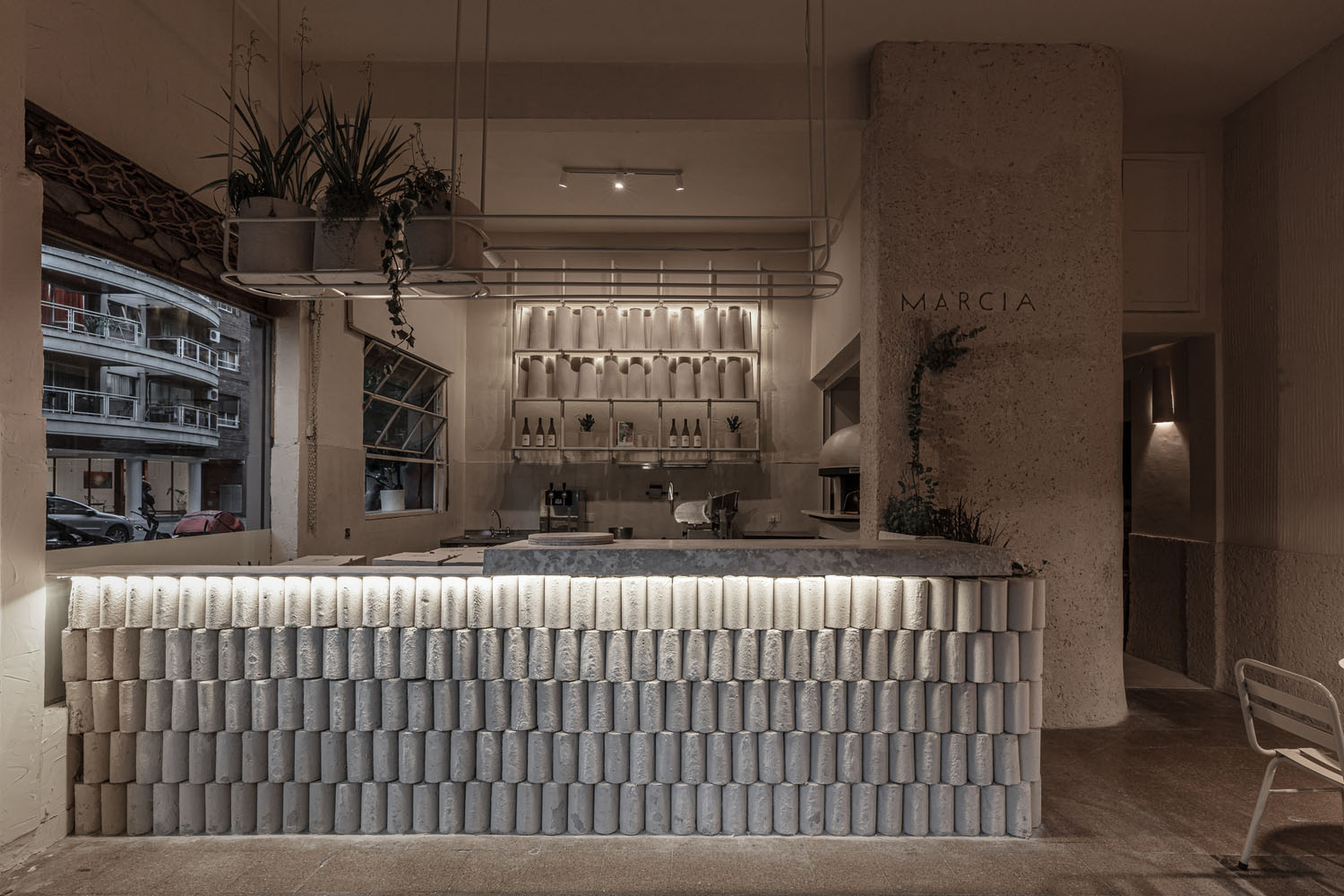 Estudio Grizzo Arquitectos,国外披萨店设计案例,餐厅设计,披萨店设计,50㎡,阿根廷,沙色美学,创意餐厅