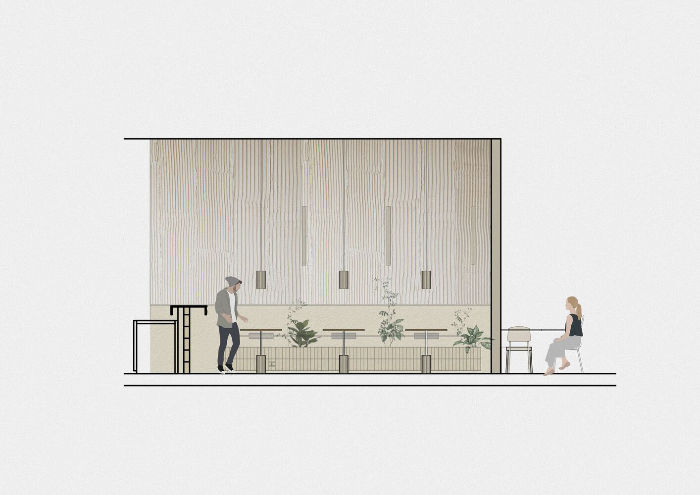 Estudio Grizzo Arquitectos,国外披萨店设计案例,餐厅设计,披萨店设计,50㎡,阿根廷,沙色美学,创意餐厅
