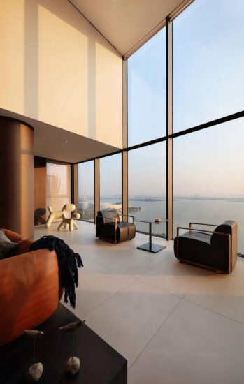 石木空间建筑设计｜520㎡，苏州玲珑湾超级湖景顶层复式