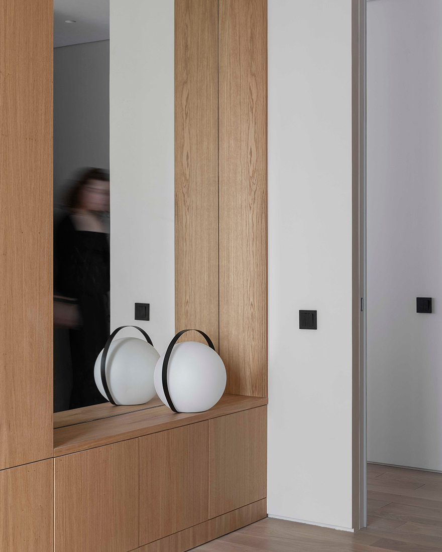 DDD Architects,公寓设计案例,60㎡,白色+原木色,小公寓设计,最小宅,小户型设计案例,小户型装修,莫斯科
