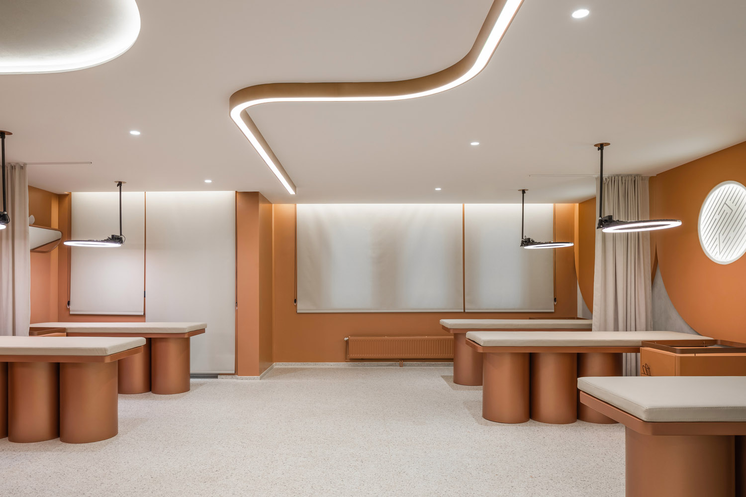 美甲店设计,暖色调,网红风,养生&美容店设计,美容培训学校,NOMMA studio,培训学校,网红风格美容店,美容店设计案例