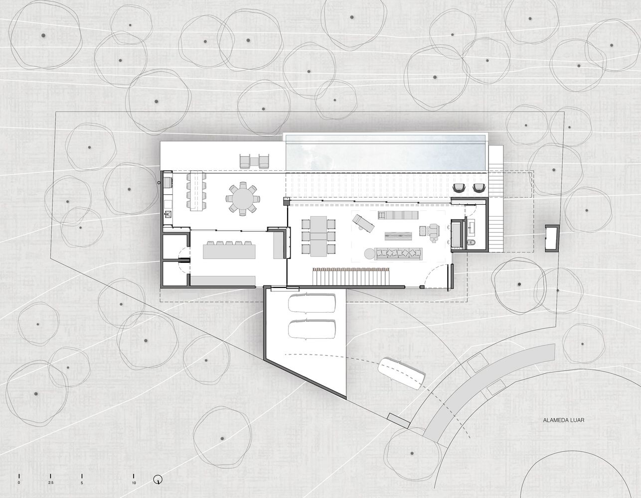 Felipe Caboclo Arquitetura,470㎡,别墅设计案例,原木色景观别墅,国外别墅设计,野兽派风格,山景别墅