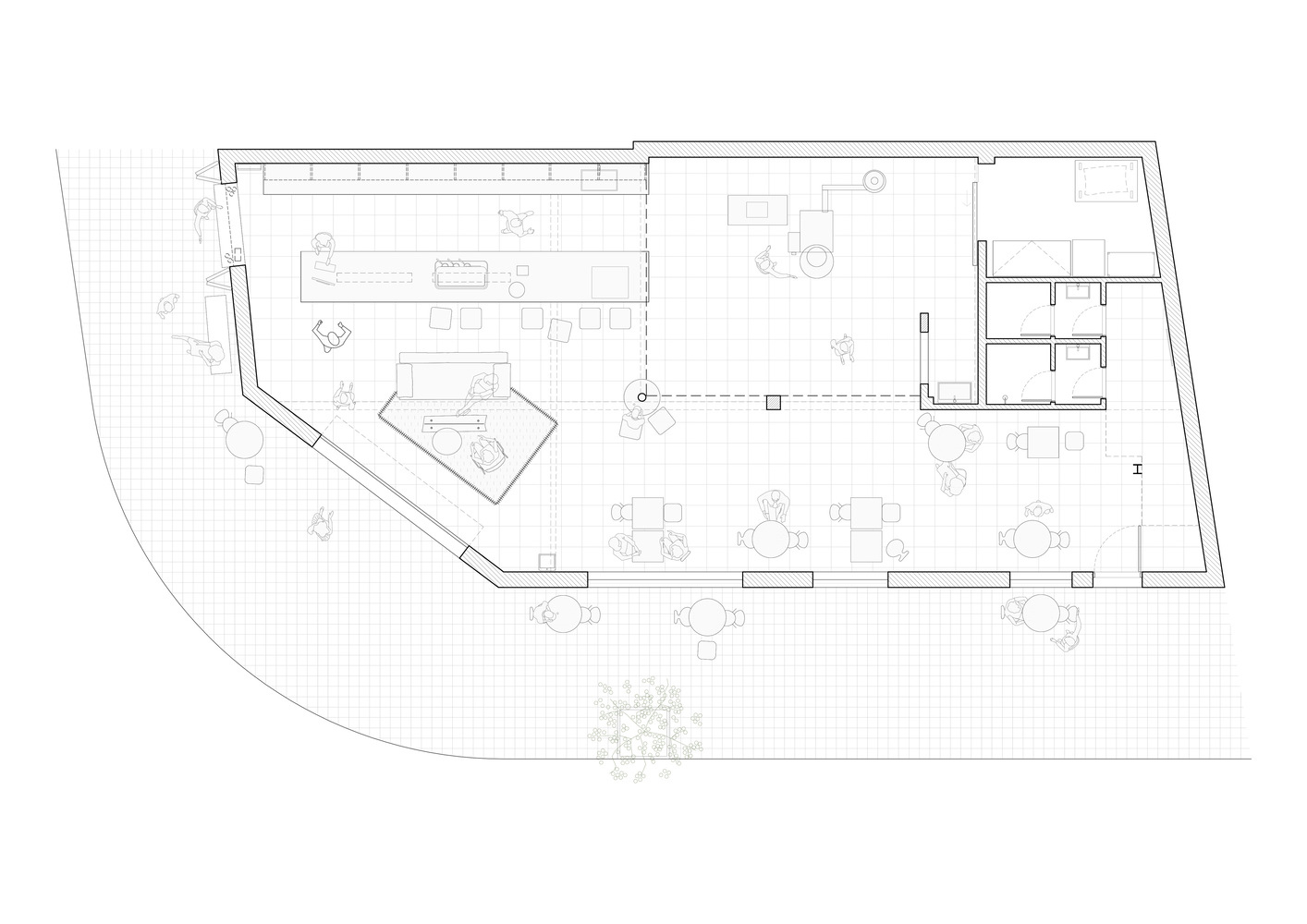 咖啡厅设计,咖啡店设计案例,Mutar,Cuervo咖啡店,阿根廷,130㎡,国外咖啡厅设计案例