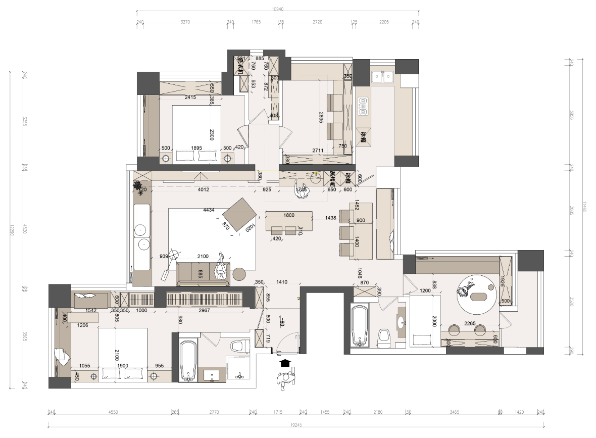 160㎡家装设计,160㎡,住宅设计案例,家装设计,住宅设计,现代风格家装设计,上海住宅设计,大平层设计,上海大平层设计,大平层设计案例,示觉设计,示觉室内设计,示觉设计作品