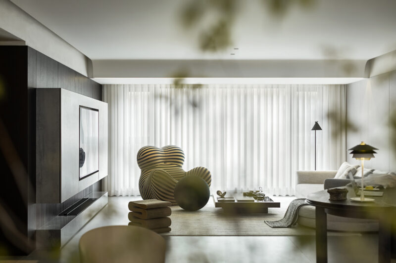 柒筑空间设计｜220㎡，温州中央公园复式-克制且精致