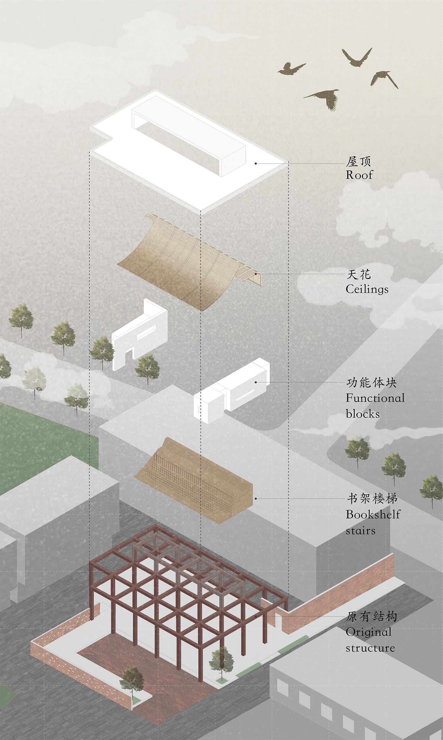 图书馆设计,书房设计,社区活动中心设计,社区书店设计,社区图书馆设计,图书馆设计案例,开云书房,吉安开云书房,昱景设计,昱景设计作品
