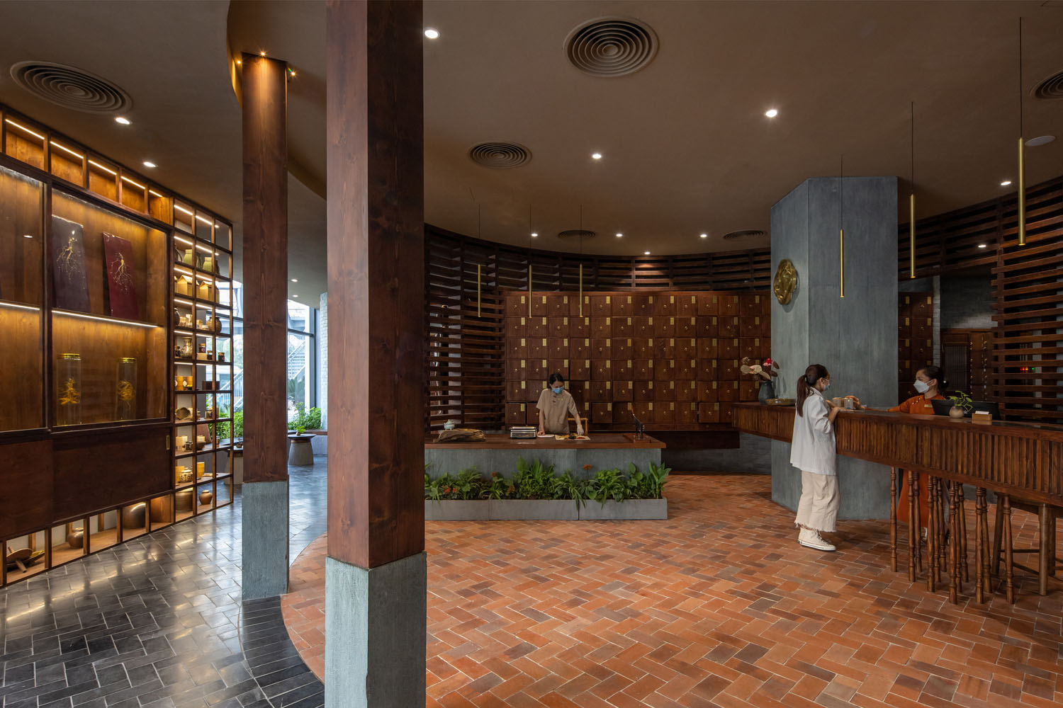 诊所设计,国外诊所设计,诊所设计案例,ODDO architects,越南,河内,中医诊所,独立诊所设计,Phong Kham Yhct,新中式诊所,新中式方案设计