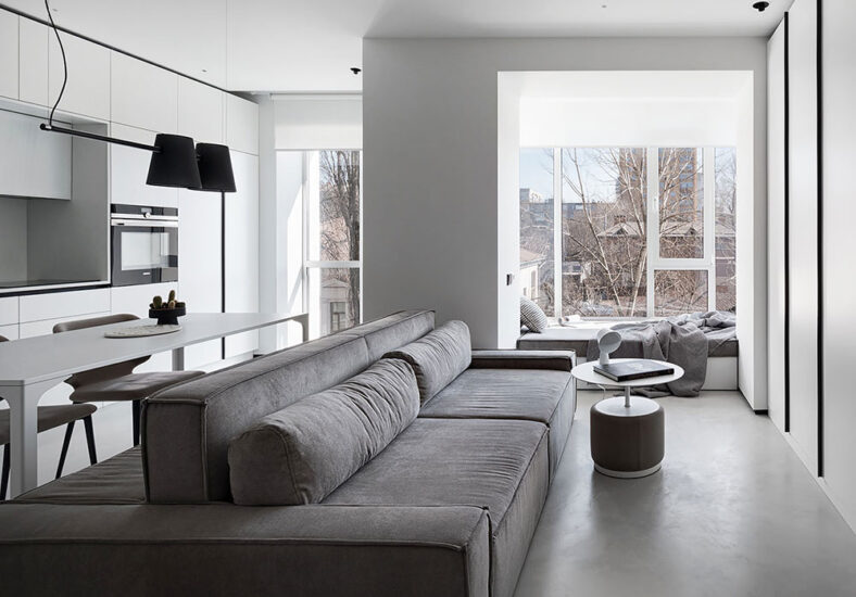 Azovskiy | 48㎡，优雅单身女孩公寓