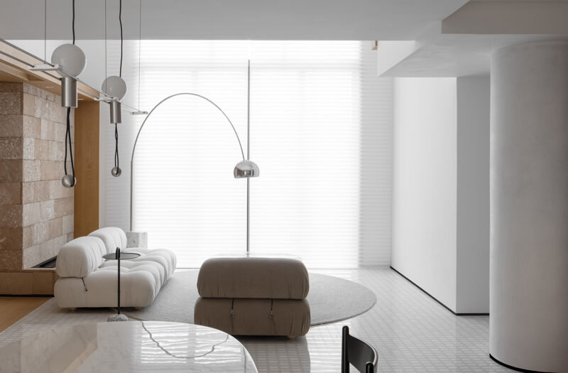 正方良行设计 | 300㎡，梅州天悦湾极简复式-臻品生活