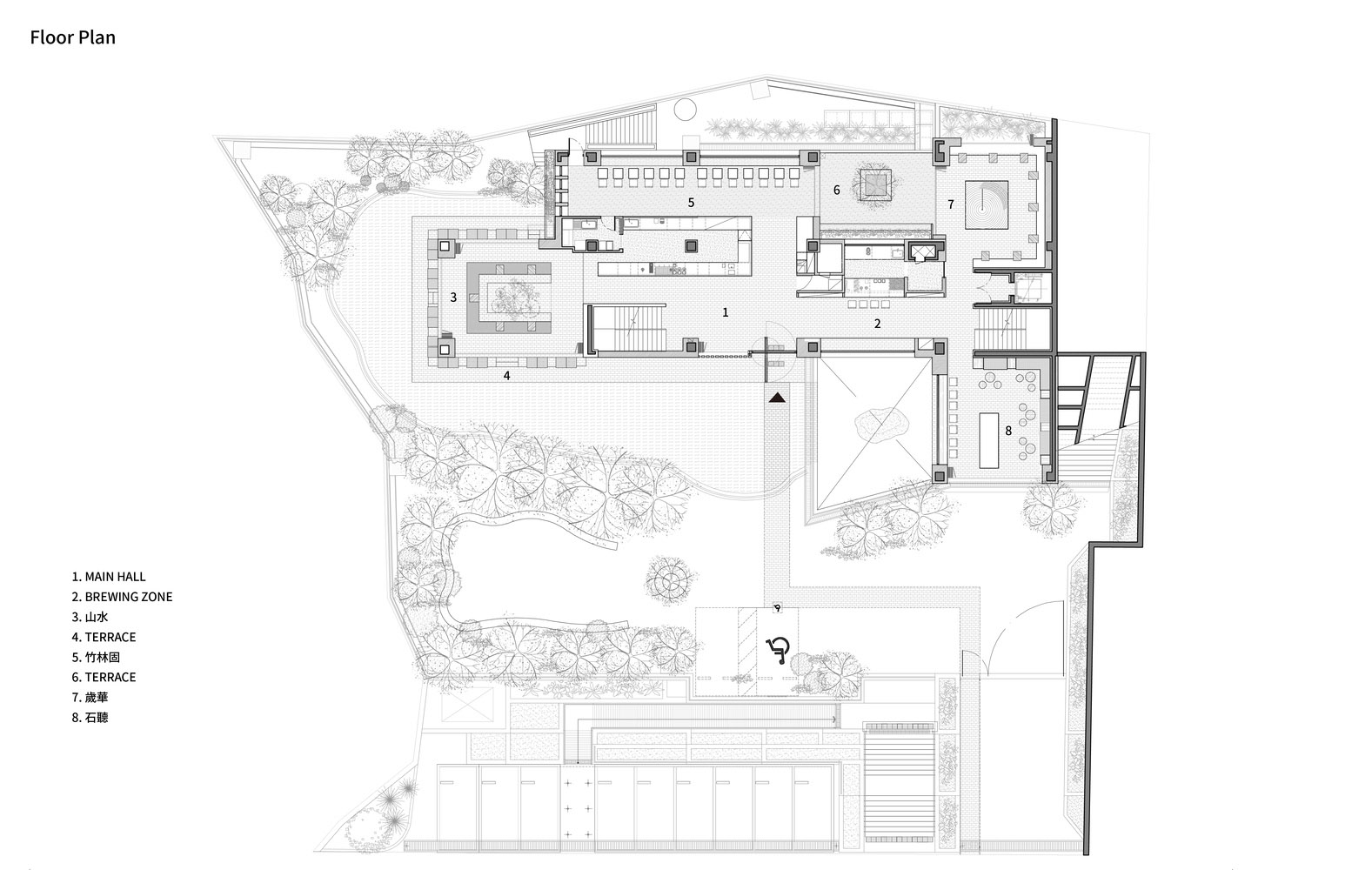 NONE SPACE,韩国,咖啡厅设计,咖啡店设计案例,国外咖啡厅设计,咖啡厅设计方案,1490㎡,咖啡厅平面图,龙仁,Time to B Café
