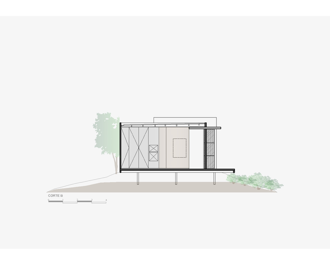 度假屋设计,住宅设计案例,Nídia Duarte Arquitetura,巴西,国外住宅设计案例,别墅装修,住宅设计,原木色,120㎡,度假小屋