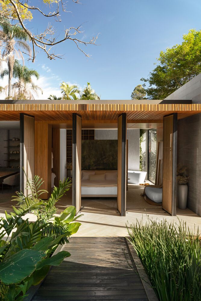 度假屋设计,住宅设计案例,Nídia Duarte Arquitetura,巴西,国外住宅设计案例,别墅装修,住宅设计,原木色,120㎡,度假小屋