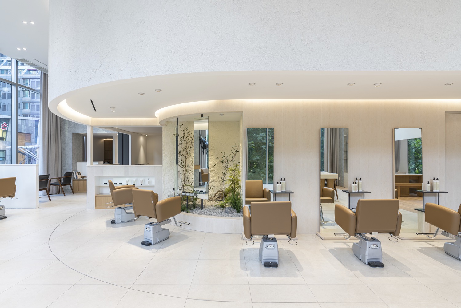 理发店设计,gru.Architects,韩国,潮流理发店设计,首尔,CHAHONG Salon,美发沙龙店设计,150㎡