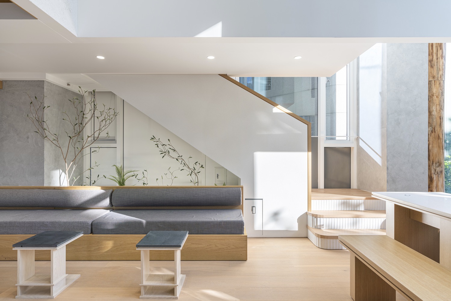 理发店设计,gru.Architects,韩国,潮流理发店设计,首尔,CHAHONG Salon,美发沙龙店设计,150㎡