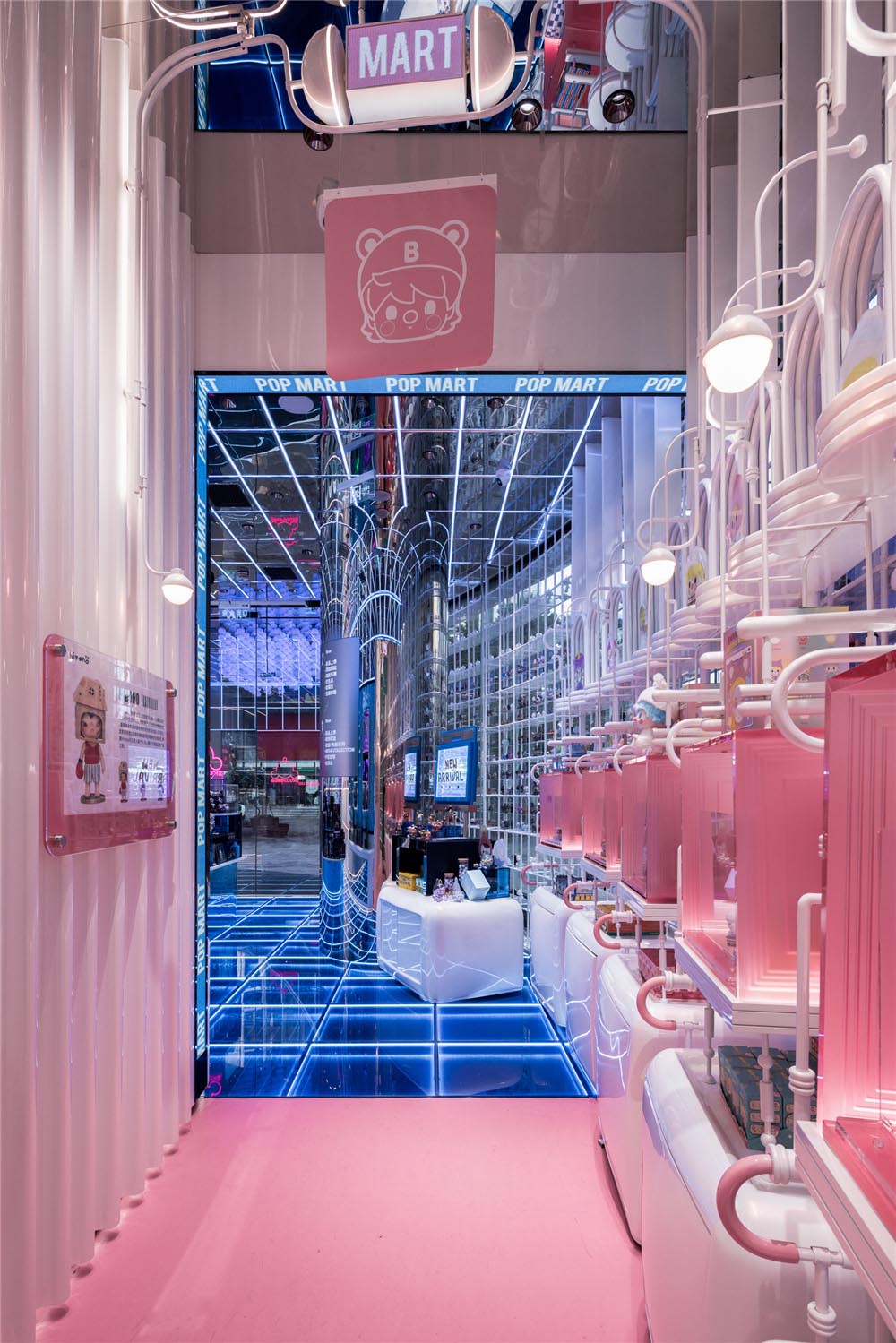潮玩店设计,潮玩精品店设计,商店设计,潮玩玩具店设计,上海潮玩店,泡泡玛特,泡泡玛特全球旗舰店,上海泡泡玛特,上海泡泡玛特全球旗舰店,唯想国际,李想