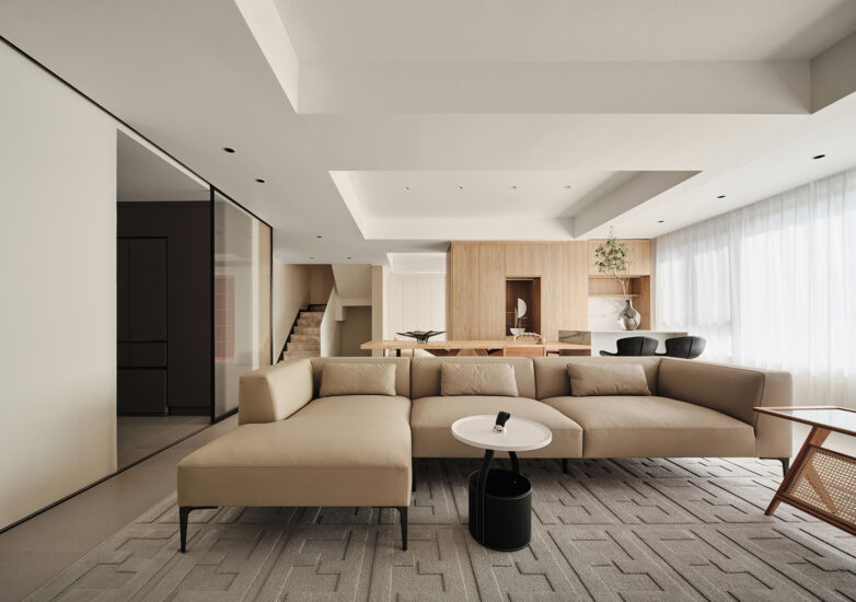 贾峰云设计研究室 | 220㎡，江苏镇江贝尔加湖畔顶层复式