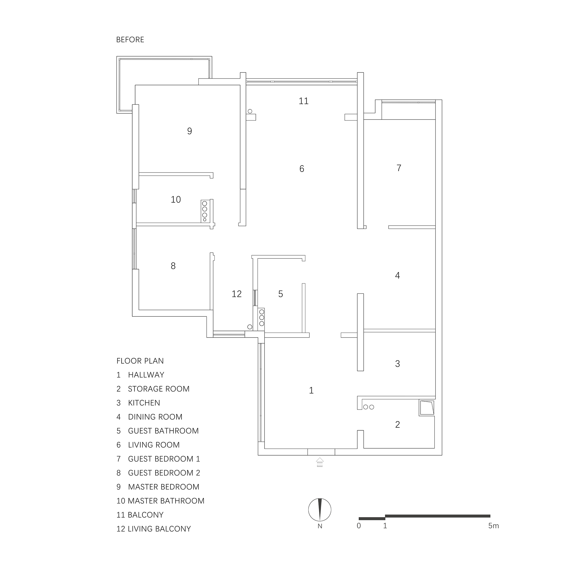 10° STUDIO,广州,单身公寓设计,家装设计,公寓设计案例,原木色,146㎡,极简风格,单身公寓,傅俣迪