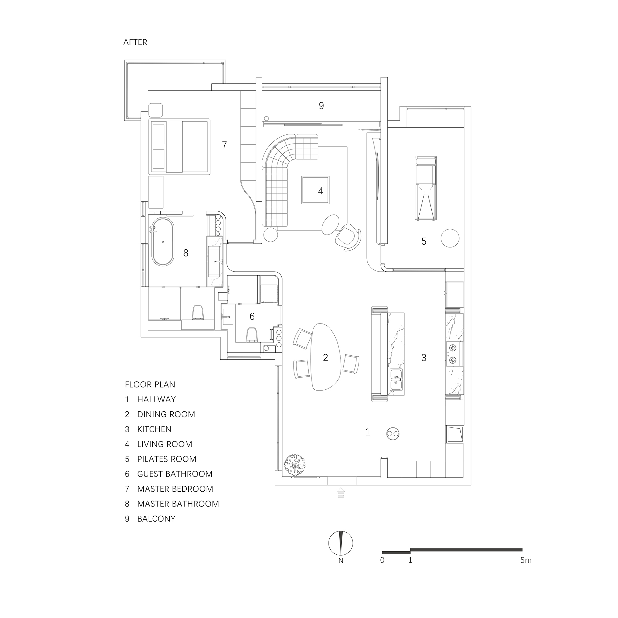 10° STUDIO,广州,单身公寓设计,家装设计,公寓设计案例,原木色,146㎡,极简风格,单身公寓,傅俣迪