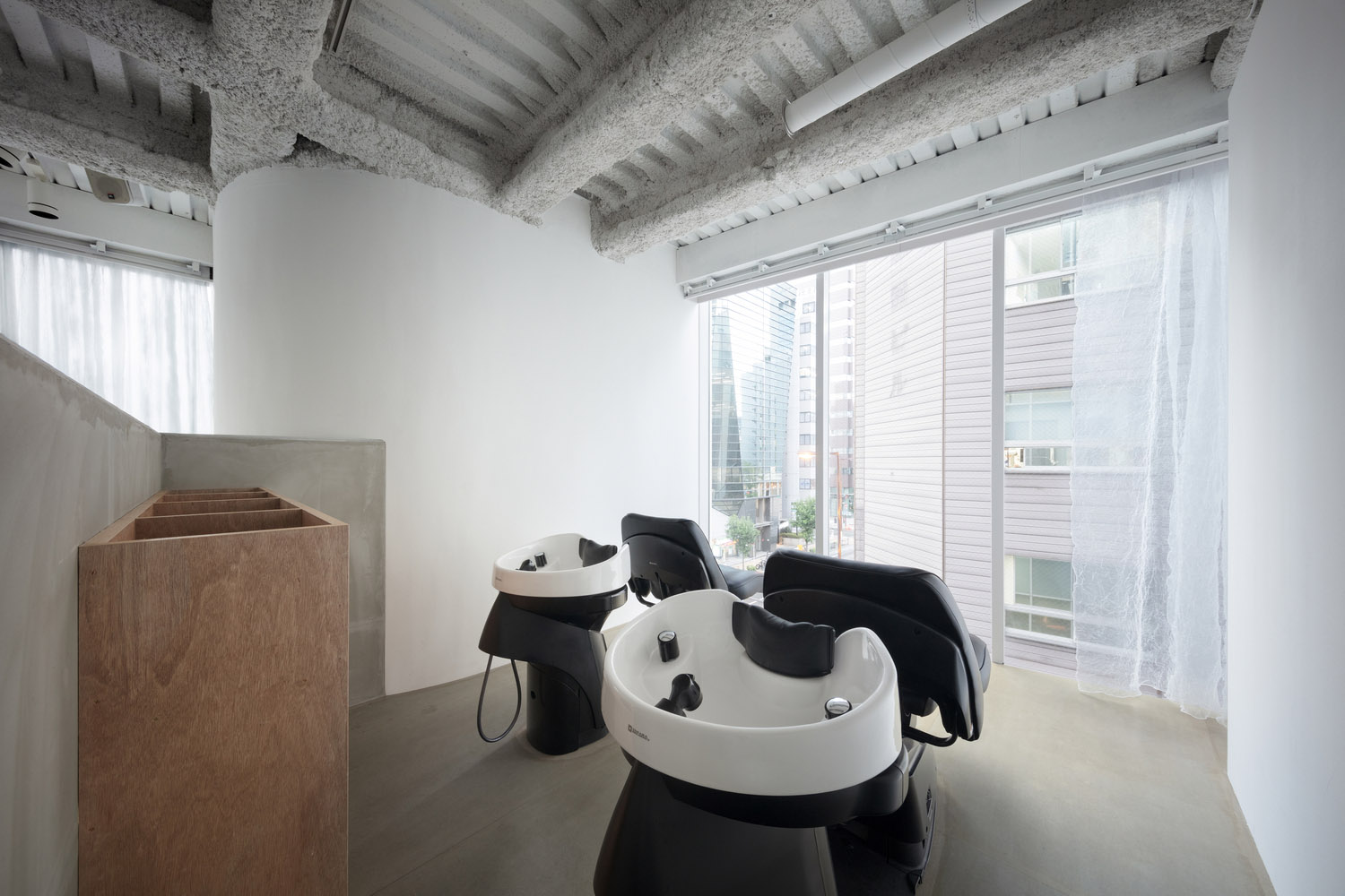 理发店设计,SIDES CORE,日本,极简风格理发店设计,大阪,Siten Salon,美发沙龙店设计