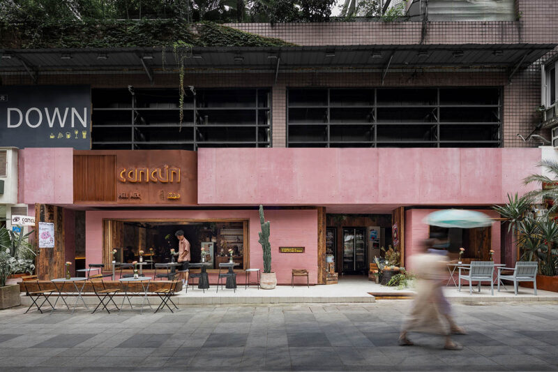 几里设计 | 悬浮的墨西哥红盒子，重庆Cancun Bistro