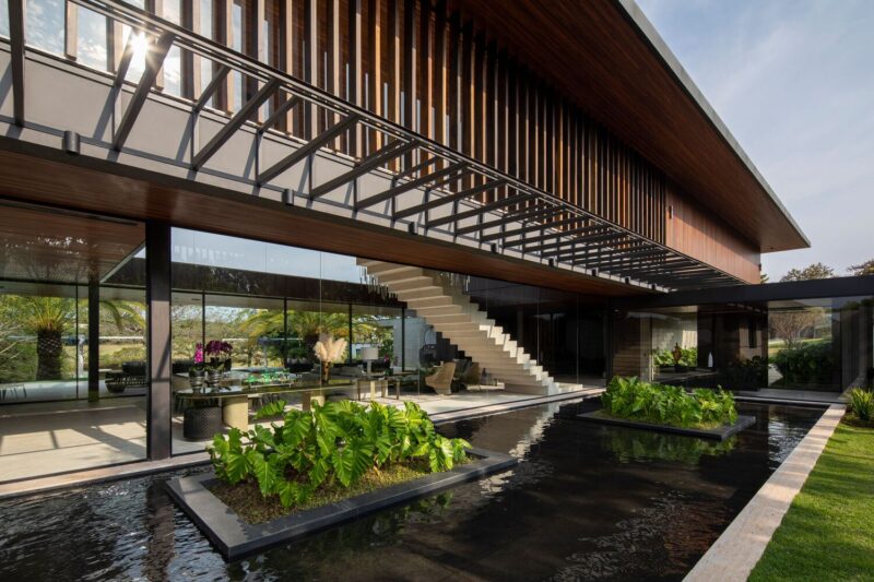 Felipe Caboclo Arquitetura｜940㎡，巴西开放式布局景观别墅