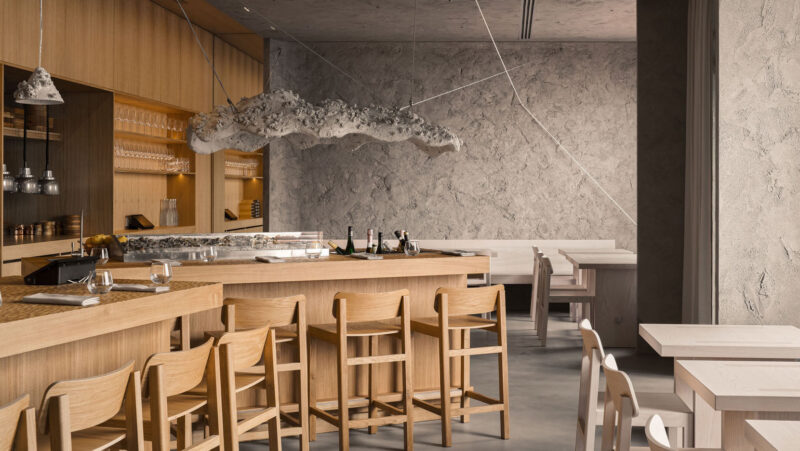 DA bureau | 圣彼得堡极简主义原木色海鲜餐厅-Porto 19