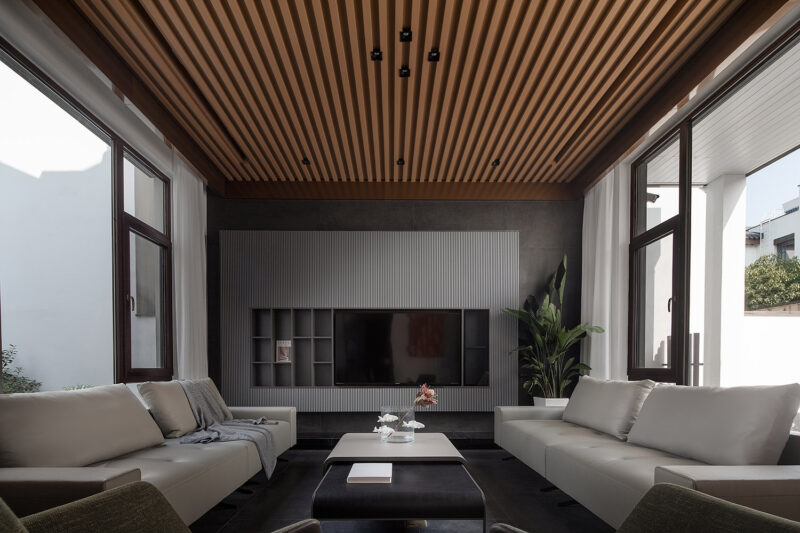 星杰国际设计｜410㎡,苏州平门府别墅：极简格调,静谧自然