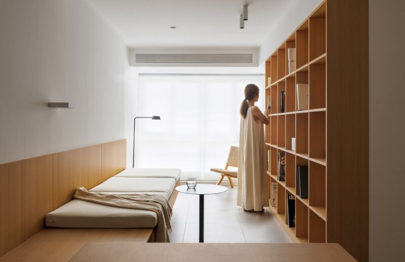 素则设计 | 72㎡，上海公寓-原木与白