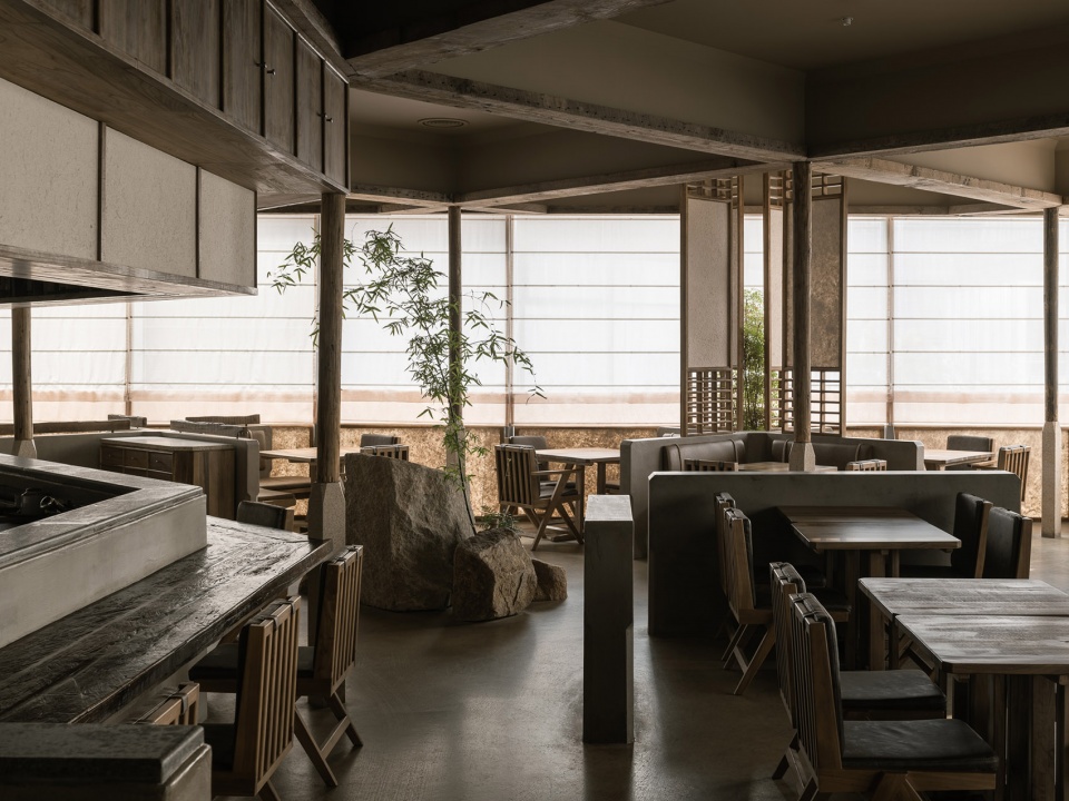 侘寂风格餐厅设计,休闲餐厅设计,餐厅设计,餐厅设计案例,餐厅设计方案,餐厅装修,深圳,元古雲境深圳万象天地店,无之设计