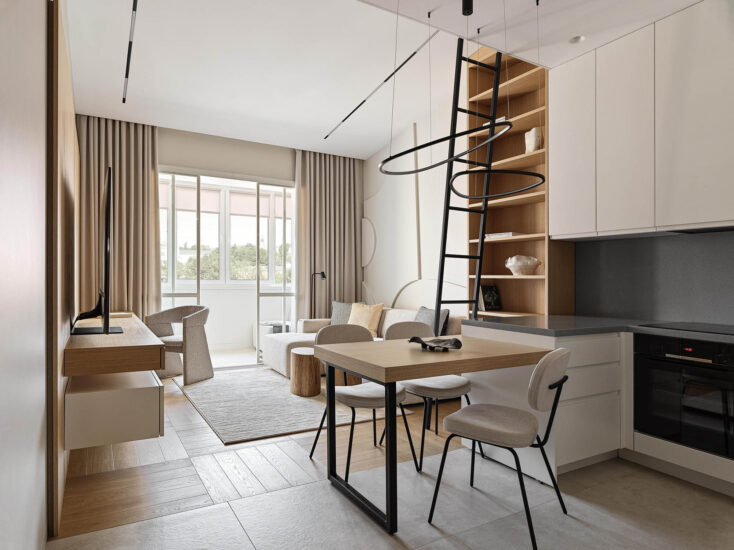 Ekaterina  Shilova｜65㎡，原木色+白色实用型温馨小宅！