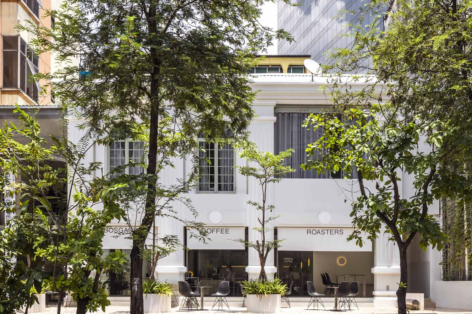 NU architecture & design,越南,胡志明市,咖啡厅设计方案,咖啡厅装修,街边店设计,咖啡店设计,社区咖啡店设计,Bosgaurus Coffee