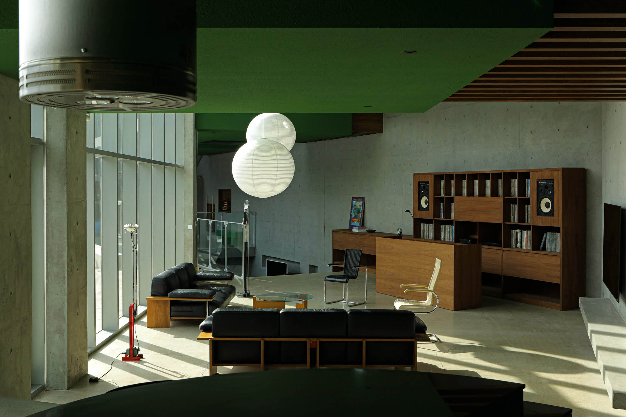 JOONGHO CHOI STUDIO,别墅设计案例,别墅设计方案,韩国,河景别墅,绿色,清水混凝土