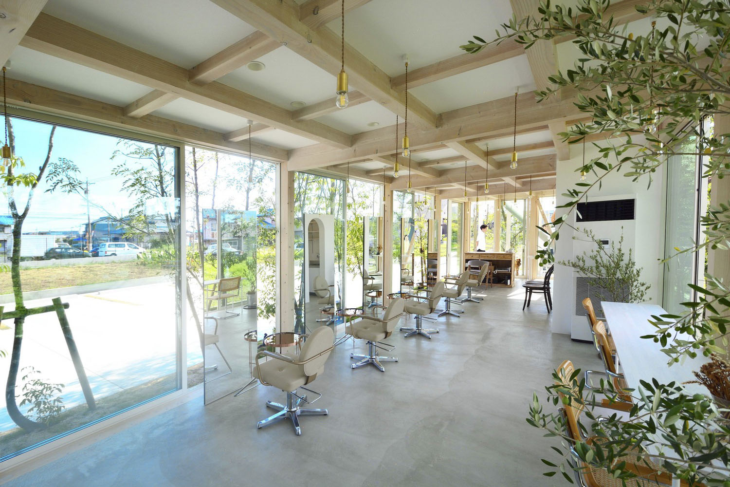 理发店设计,Studio Velocity,日本,极简风格理发店设计,Kakamigahara,美发沙龙店,美发沙龙店设计,极简风格美发沙龙