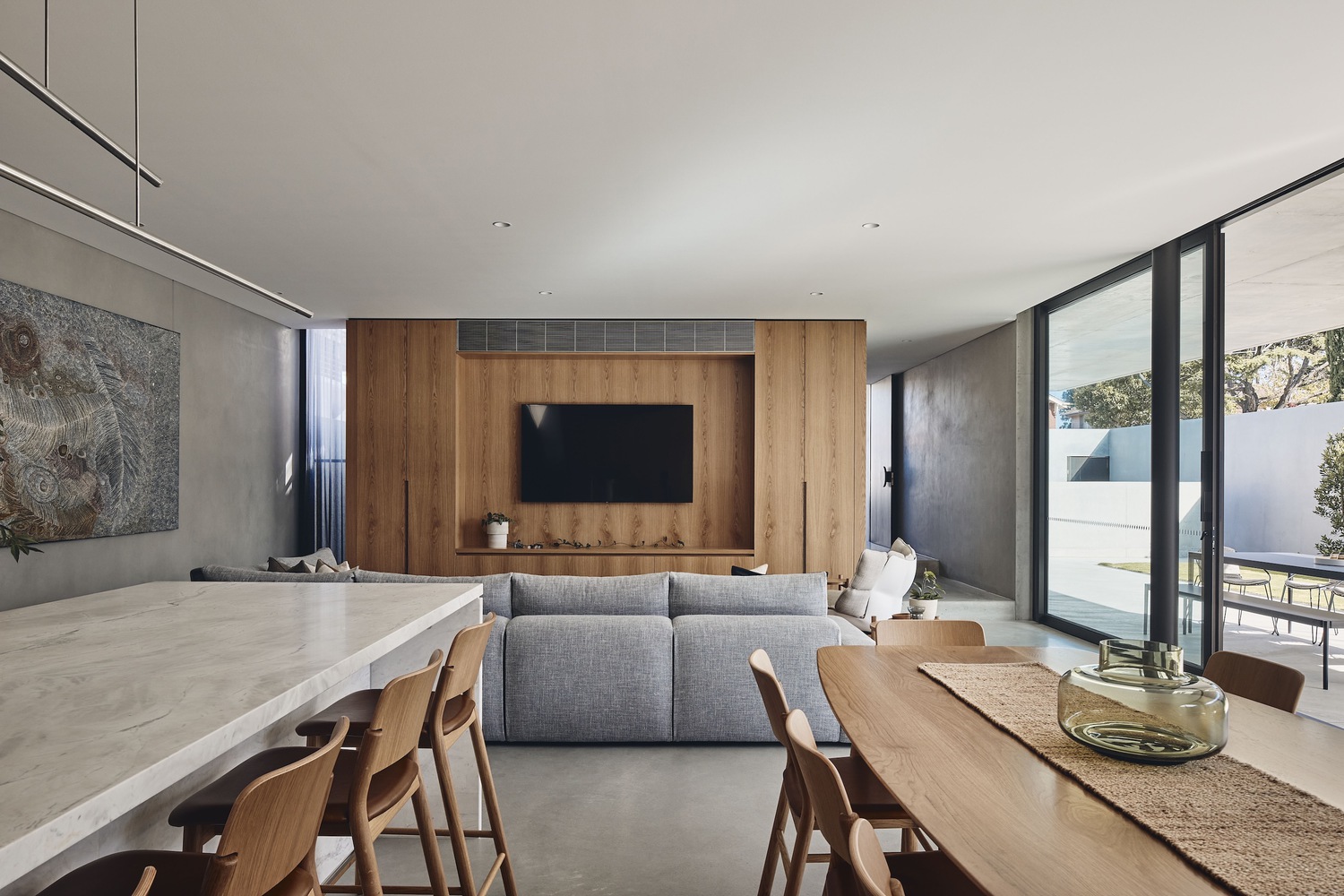 FGR Architects,别墅设计案例,别墅设计方案,澳大利亚,清水混凝土,原木色,平层别墅