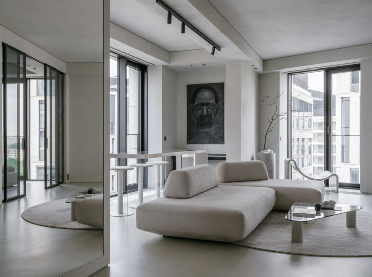 Doronina  Design｜75㎡，莫斯科高级灰色优雅-实用型小公寓