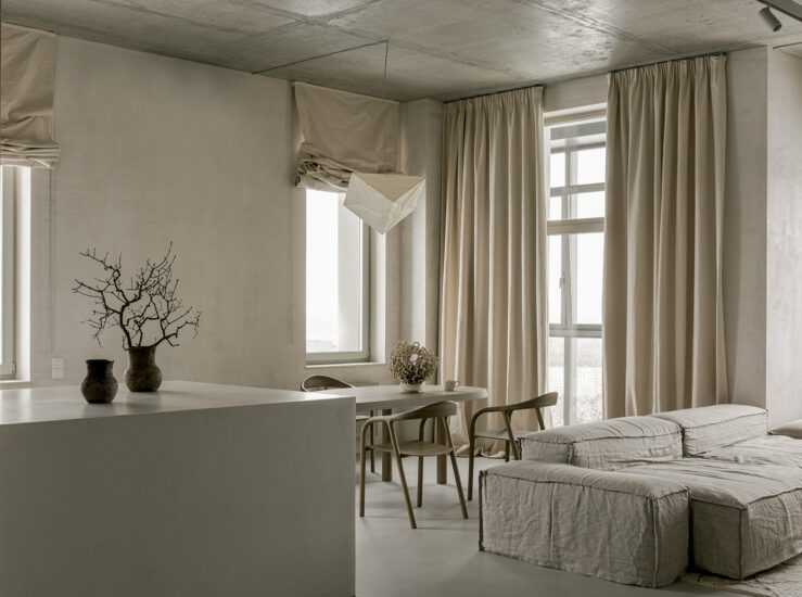 Vlad Kudin | 100㎡，明斯克设计师的家-侘寂+极简！