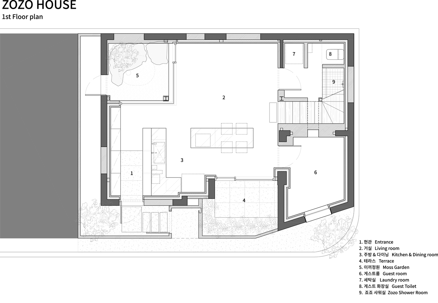 Atelier ITCH,住宅设计案例,住宅设计方案,极简主义,韩国,首尔,户外肌理涂料,住宅改造设计